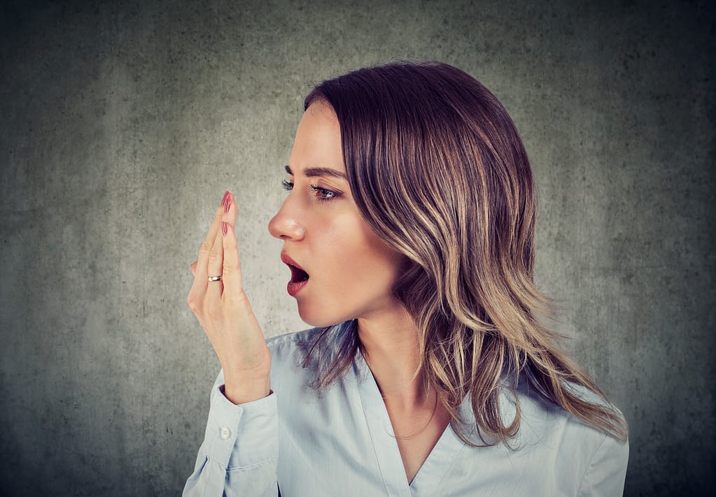 lady with bad breath