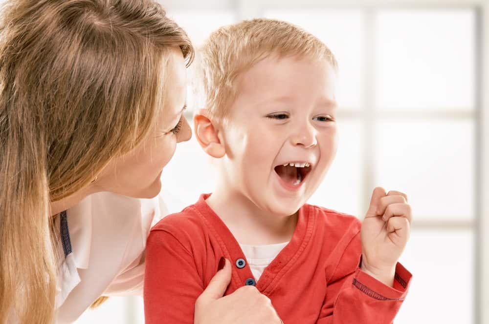 Happy child at the dentist